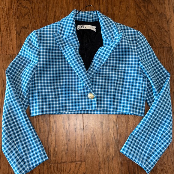 Blue Zara Crop Jacket - Picture 1 of 2